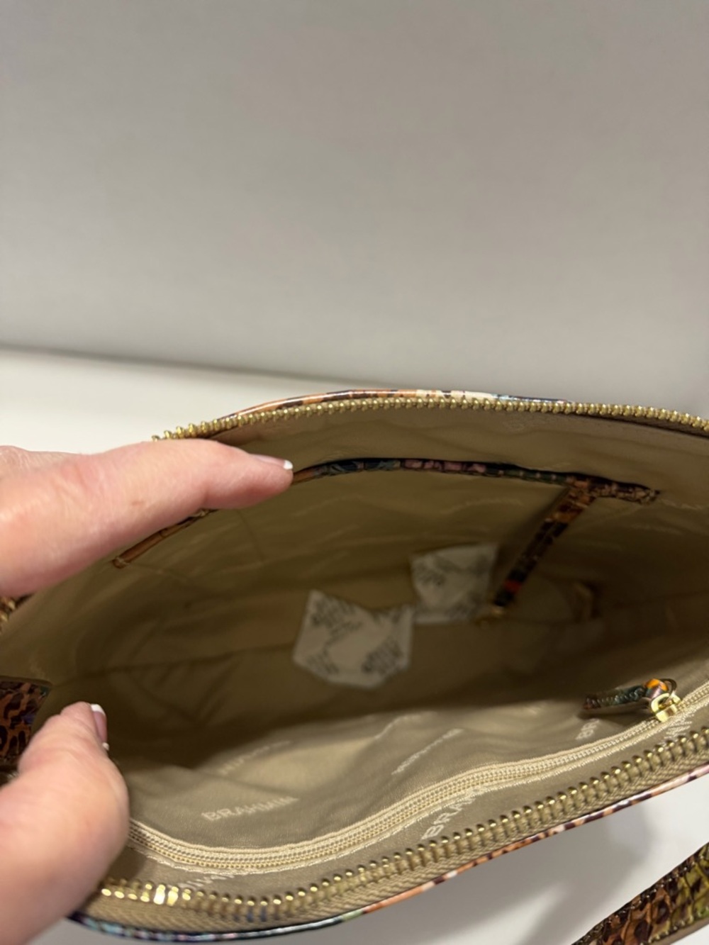 Brahmin Brown Multicolor Floral Leopard Bag - Picture 10 of 13